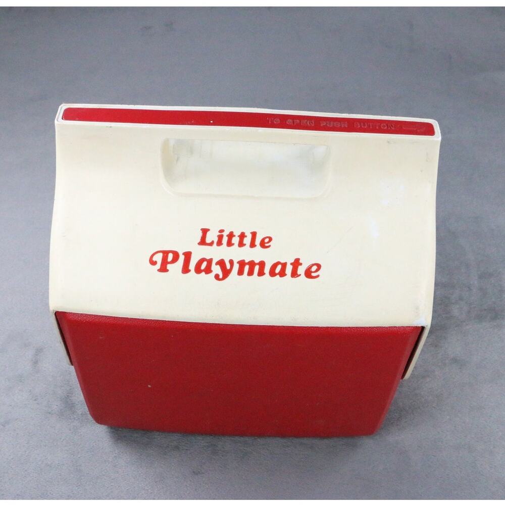Vintage Igloo Little Playmate Cooler Retro Red White Mini Ice Chest USA